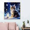 New Arrival 5D DIY Full Circle Diamond Painting "Kitten" Embroidery Cross Stitch Home Decor Gift