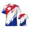 Puerto Rico Flagge Grafik T-Shirt Für Männer Fußball Sport Lässig Atmungsaktiv Kurzarm T-Shirts Graffiti 3D Druck Sommer T-Shirts