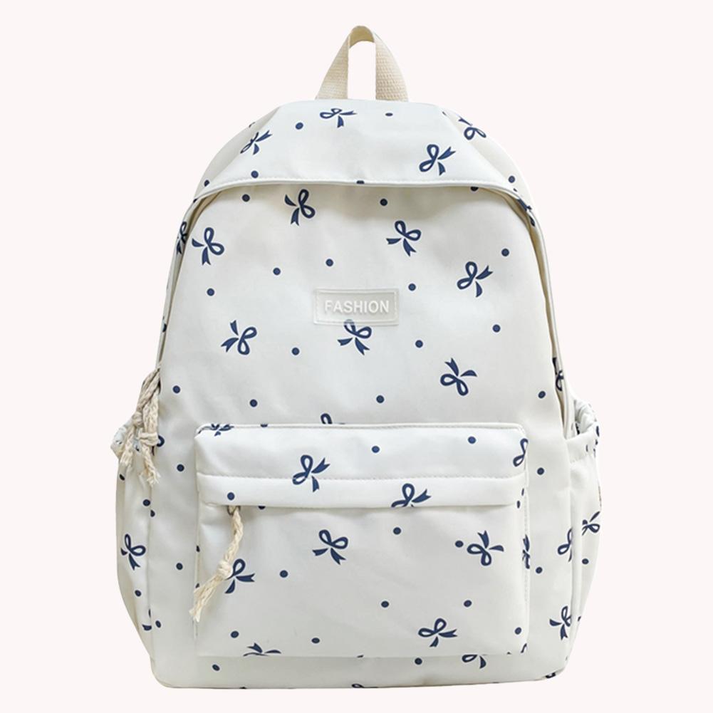 Women Laptop Backpack Large Capacity Versatile Rucksack Bowknot Backpack School Outdoor Camping Picnic Bag
