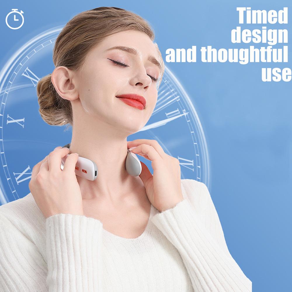 1pcs  Neck Massager with Heat Therapy and Shiatsu, 5 Modes Portable Electric Neck Massager, Adjustable Intensity Ergonomic