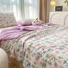 Summer Quilt Floral Style Duvets Single/Queen Size Comforter Thin Duvets Skin-Friendly Bedspread Edredones (No Pillowcase)