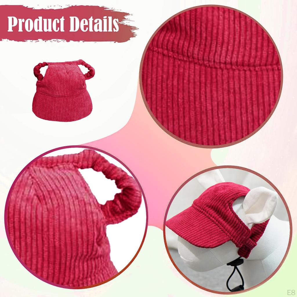 Dog Baseball Adjustable, Comfortable, with Ear Holes, Outdoor Sun Protection Supplies