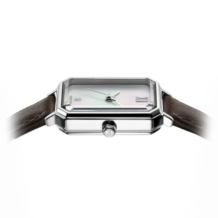 Renata R Octagone Mother-of-Pearl White Leather Watch RWRLLL6BF001WHWH0