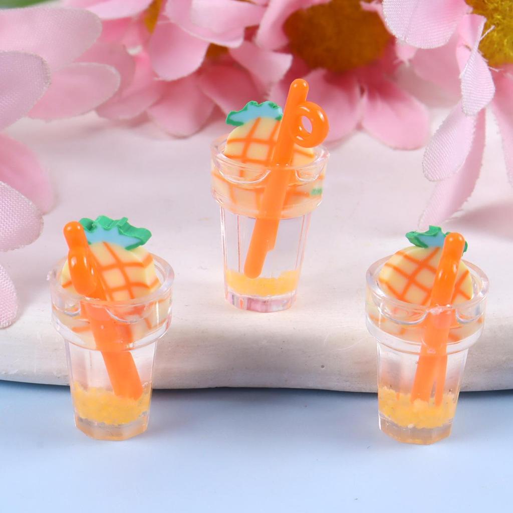 Leuchtende Mini-Getränkeflasche aus Kunstharz, DIY-Miniatur-Milchteetasse, Ornament, 3D-Lebensmittelspielzeug
