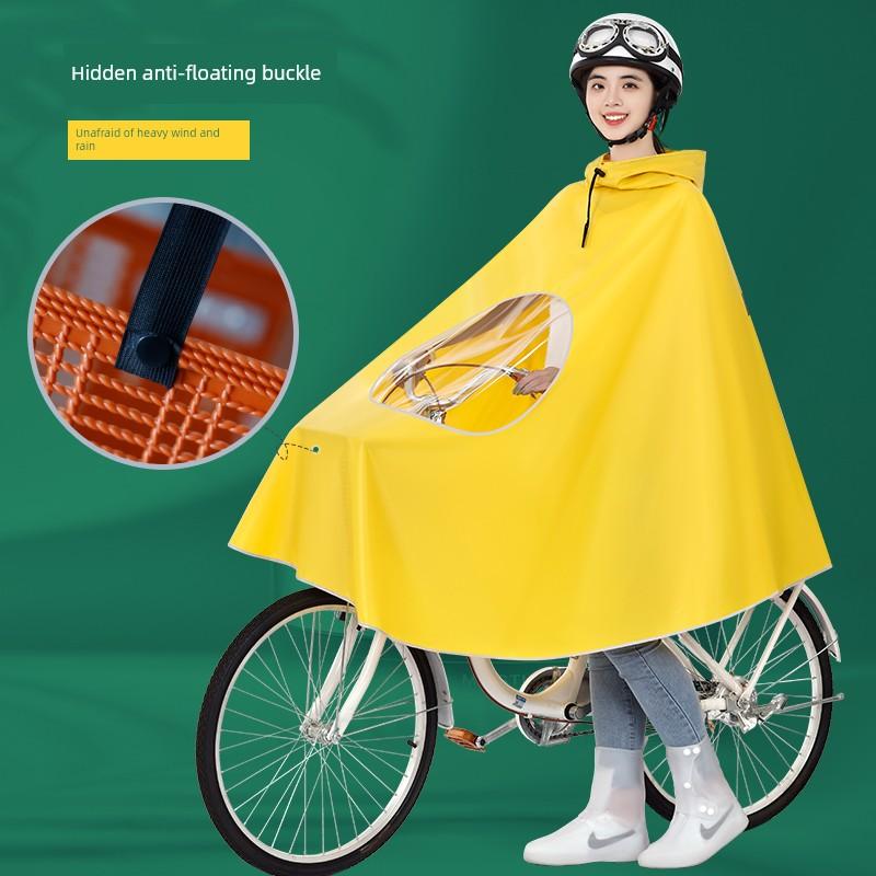 Bicycle Raincoat Student Summer Electric Bicycle Driving Agent Cycling Long Full Body Rainproof Poncho
