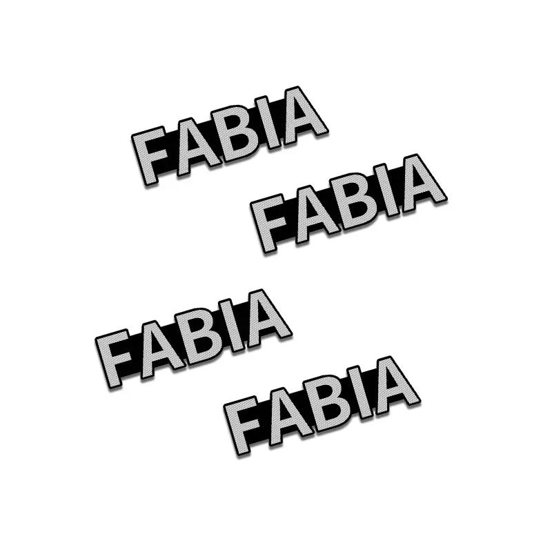 FGD3 4pcs for Skoda Logo Fabia Superb Kamiq Kodiak Yeti Octavia Karoq RS Car Inner Speaker Decals Audio Sound Badge Stereo Sticker