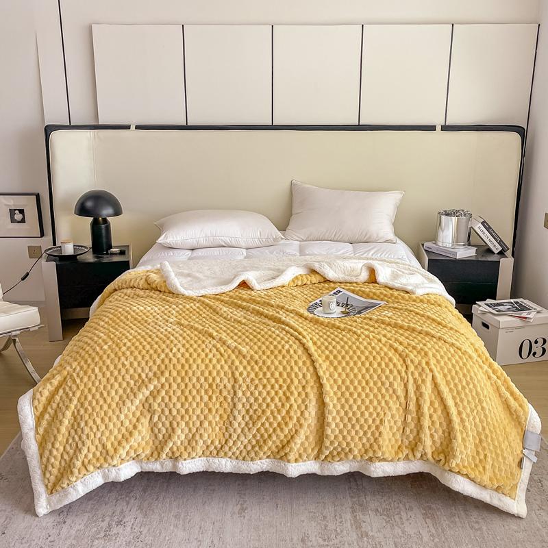 Sherpa Throw Blanket for Couch - 3D Stylish Honeycomb Design Soft Fuzzy Blanket, Fleece Plush Thick Warm Blanket Gift for Winter