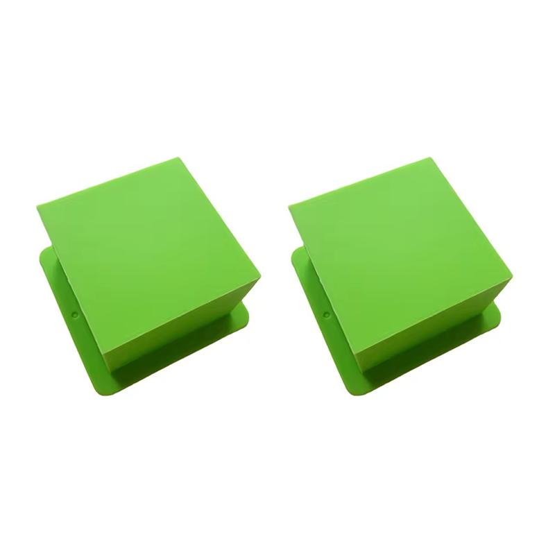 Green Square Silicone Cake Soap Mold 500ml Straight-Edged Square Brick Bread Mold 9 * 9 * 6.5cm Chiffon Bread Cake Mold