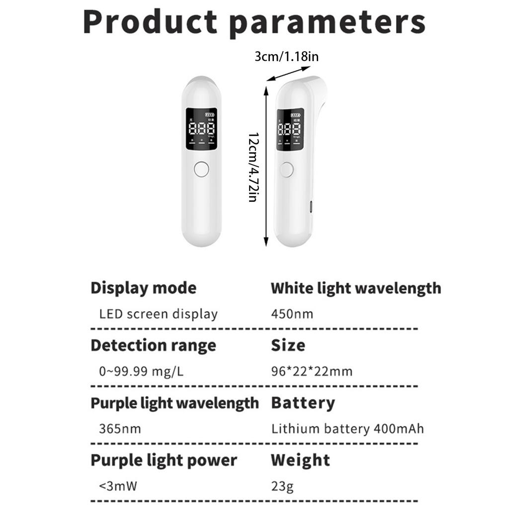 High Precisions Fluorescent Concentration Meter ABS Material Easy To Read Fluorescent Agent Detector Daily Use