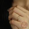 Funkelnder Zirkonia Bandring 925er Sterlingsilber Stapelbar Beliebte Fingerringe Für Frauen Party Schmuck