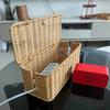 Imitation Rattan Cable Organizer Box Office Desk Charger Socket Network Line Storage Bin Power Cord Charger Storage Box