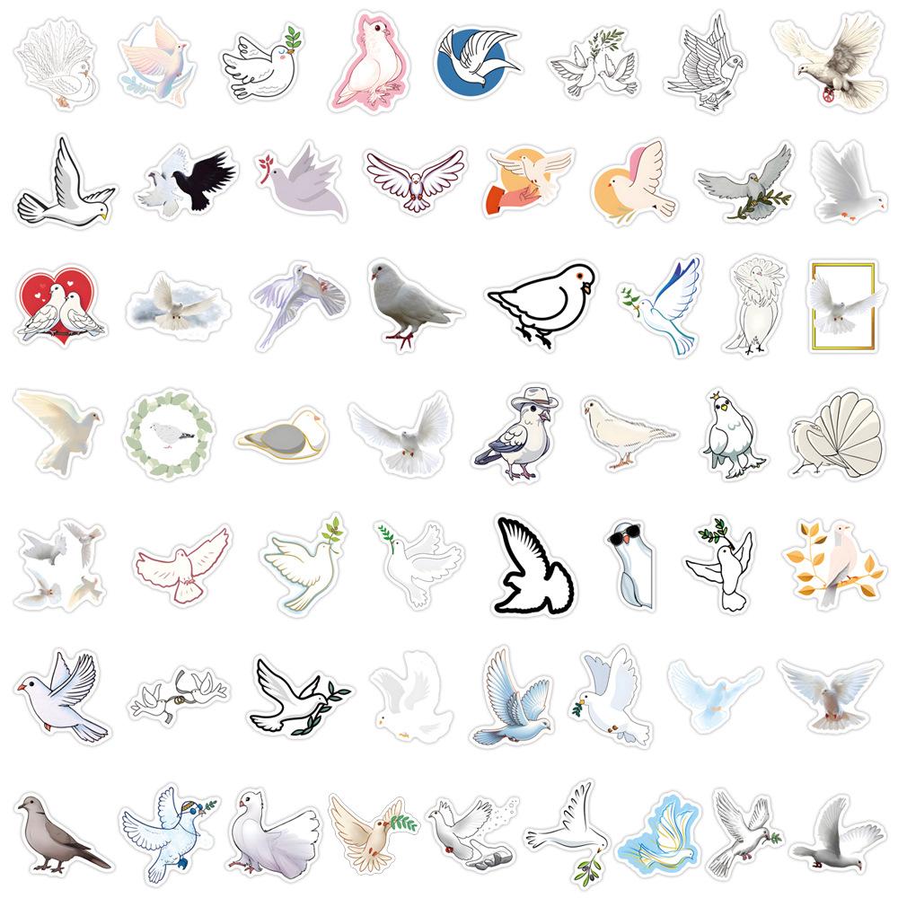 55 Neue Dove Dove Graffiti Aufkleber Dekorieren Koffer Handy Cartoon Personalisierte Aufkleber