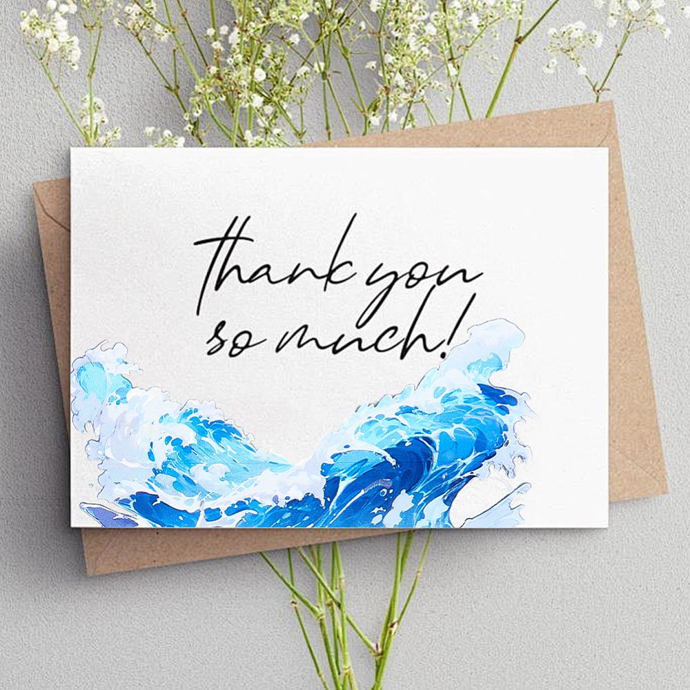 PET Stickers Wave Cornflower Blue 70mm 2m/roll