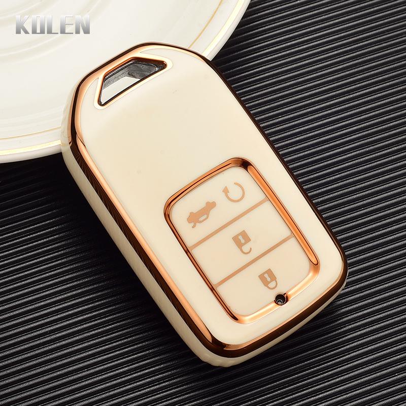 Tpu Car Key Case Cover Shell Fob For Honda Crv Cr-V Fit Civic Accord Hr-V Hrv City Odyssey Xr-V Remote Key Protector Holder Bag