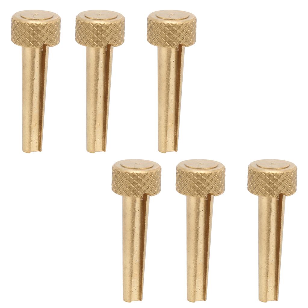 6Pcs Bridge Pins Copper Folk Acoustic Guitar Strings Pegs Nails Practice Performance Parts