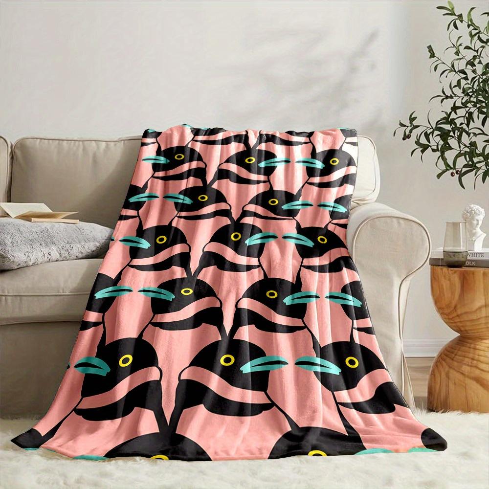 Weiche und flauschige Decke mit Pinguin-Print: Perfekt für alle Jahreszeiten