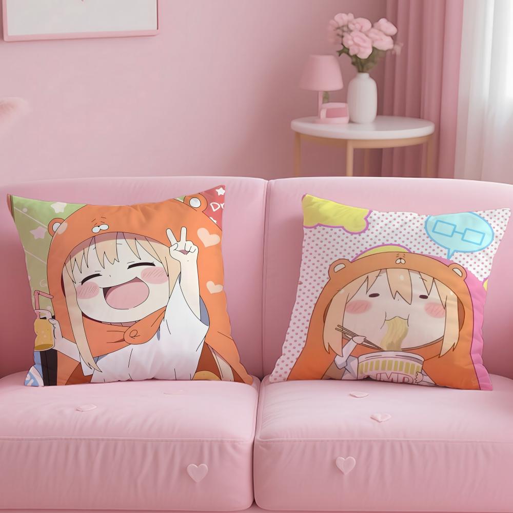 Anime H-Himouto! Umaru-chanS Cushion Cover Comfortable Reversible Pillow Cover Ideal for Car Sofa Bedroom & Beyond
