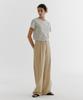 STEP AROUND Straight Linen Tuck Pants_Beige