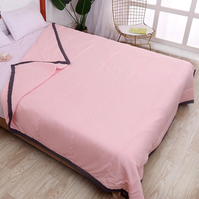Washable Cotton Summer Quilt for Air Conditioning - Cool, Breathable, Thin Quilt for Kids and Adults