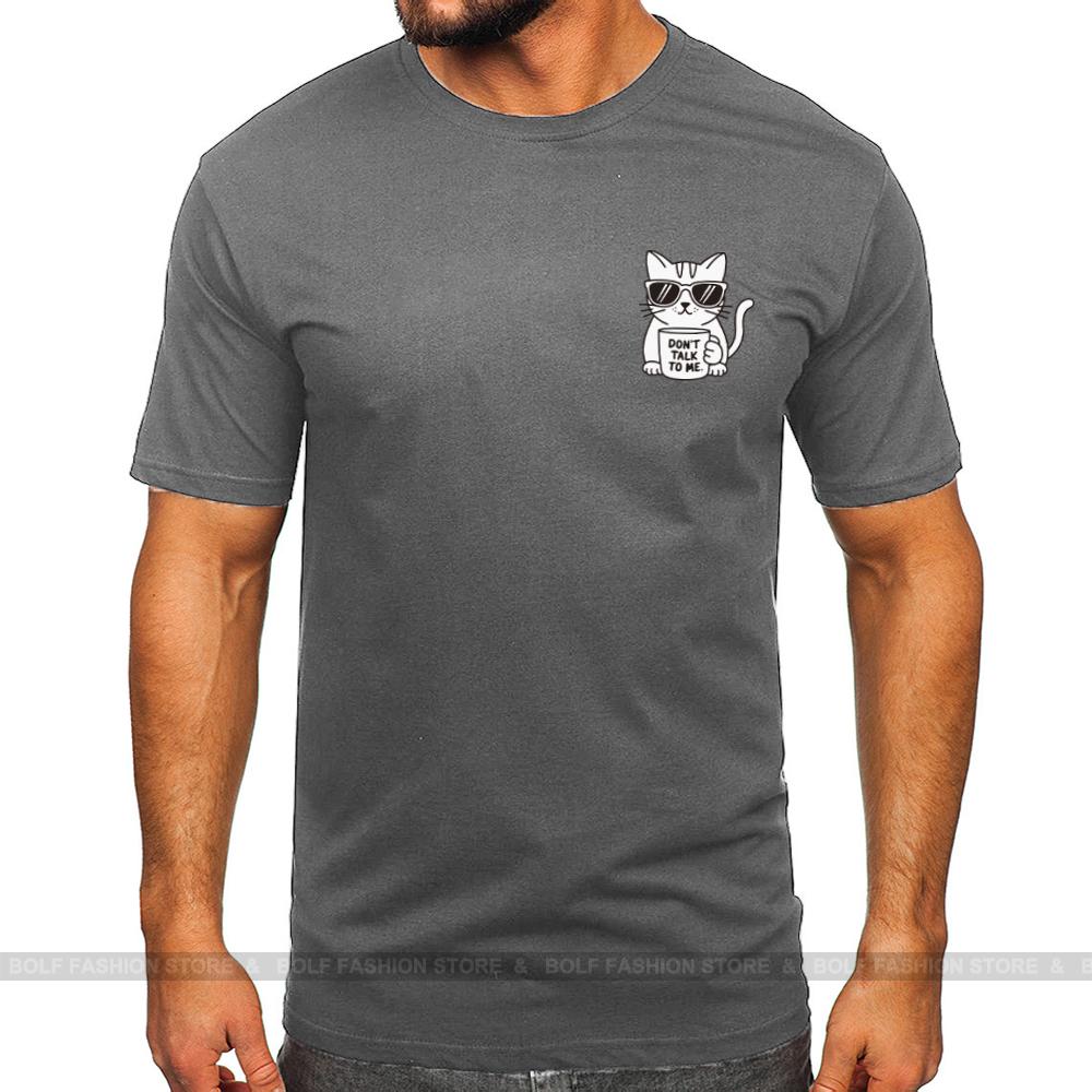 Cool Cat Logo T-Shirt 100% Cotton Minimalist Feline Symbol Tee for Men and Women Streetwear Essentials