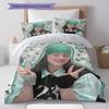 Biancheria da letto con motivo personalizzato nome Billie Eilish, Set piumone Copripiumone Federa Regalo di Compleanno per la Casa(1 * copripiumino + 2 * federa, senza nucleo)