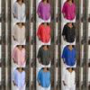 2026 Cotton Linen Three-Quarter Sleeve Button-Down Casual Loose Top Solid Color Shirt