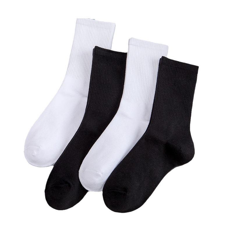 Black & White Women's Mid-Calf Breathable Trendy Socks – Spring/Summer Casual