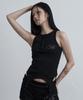 Aejeuyua Sewing Garter Sleeveless Black
