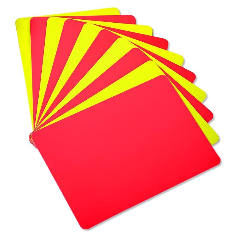 Soccer Referee Card Set Red and Yellow Warning Cards with Record Paper, Pencil, Card Wallet, Soccer Referee Kit Sports Games