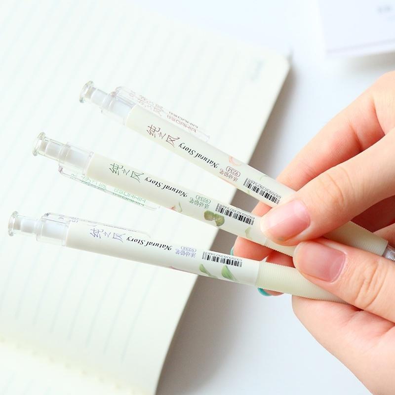 3Pcs Plastic 0.5mm Mechanical Pencil Beautiful Flower Automatic Pen for Children Stationery