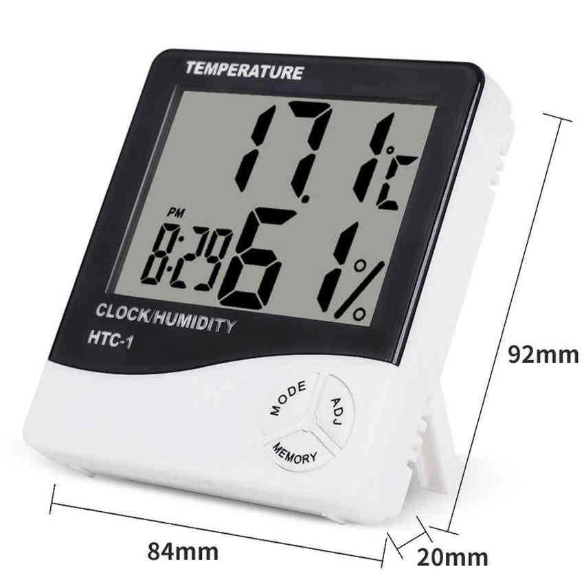 Portable Mini Indoor LCD Digital Thermometer Hygrometer Alarm Clock Home Instruments