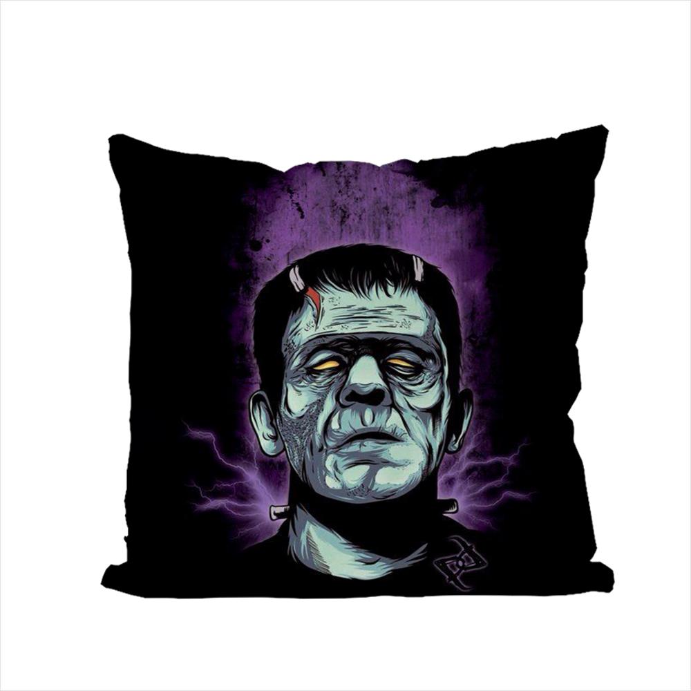UUniversal Monsters Horror Pillow Case For Car Sofa Decorative Home Doublesided Print Plush Square Throw Pillow Cushion Cover