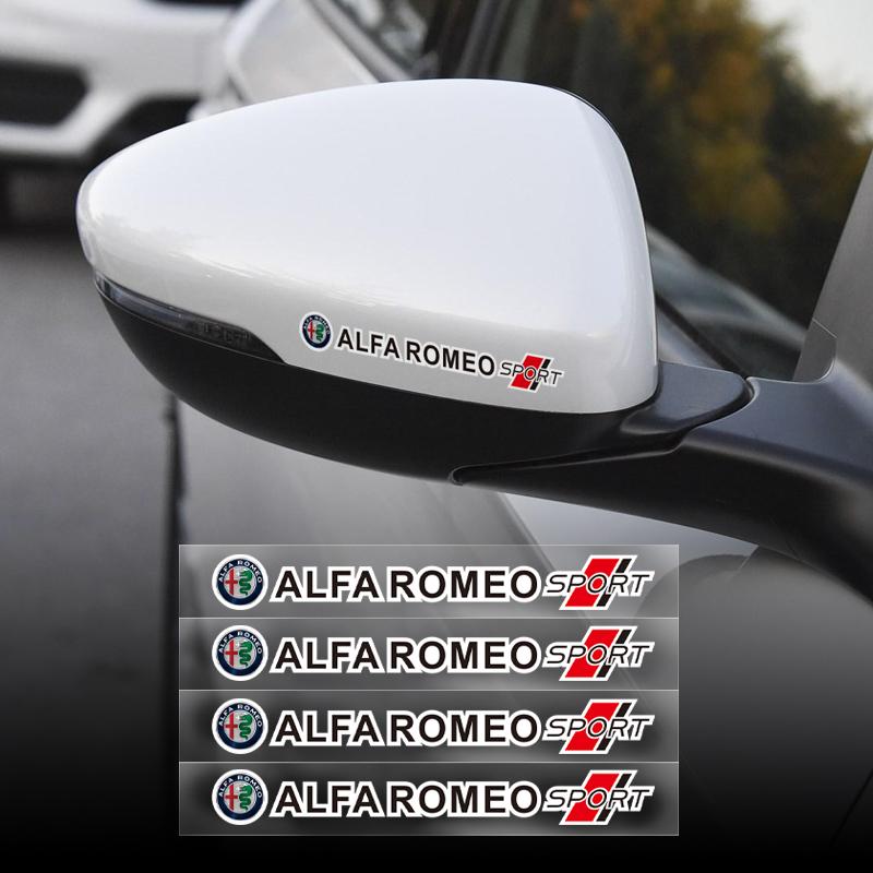 4Pcs Car Stickers Paste Freely Decorative Decal For Alfa Romeo 156 159 147 4C 8C 166 Giulia Giulietta Mito Stelvio Spider GT