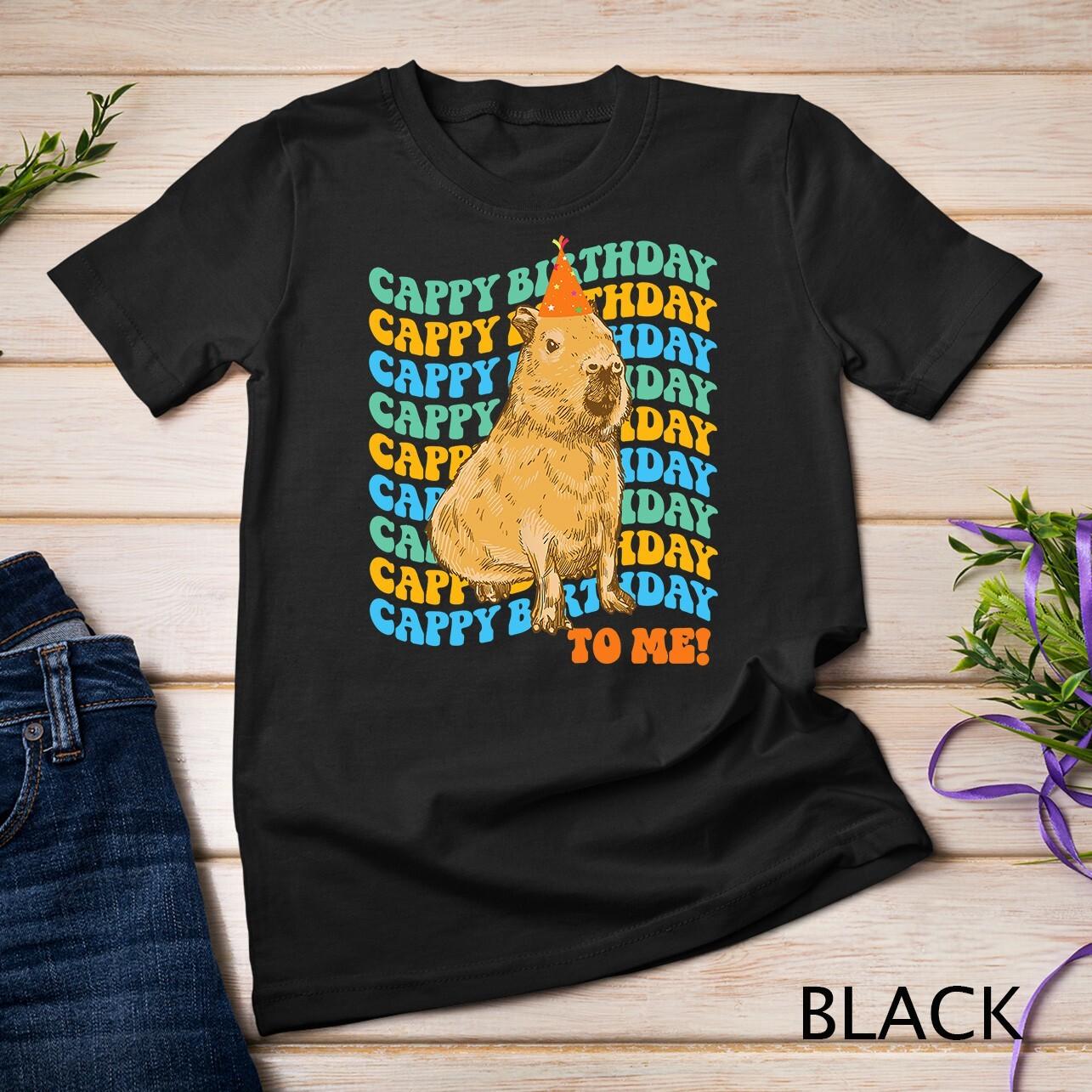 Funny Capybara Birthday Cute Design T-Shirt Mens Womens Tees Top Unisex T-Shirt Mens Womens Tees Top 3XL