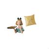 Resin Princess Statue Key Holder Tray Modern Art Multipurpose Storage And Elegant Throw Pillow