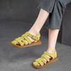 Fashion GKTINOO Wide Toed Flat Sandals 2025 Summer New Retro Genuine Leather Comfortable Soft Sole Versatile Women's Shoes