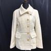 Made In Japan 23KU Angora Wool Coat L Women Ivory ONWARD Kashiyama(USED)