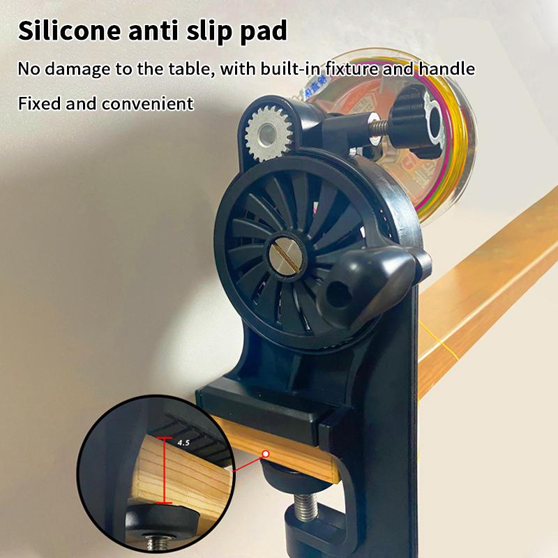 Non-slip Fishing Line Spooler Adjustable Fishing Line Winder Table Clamp Reciprocating Fishing Wire Winding Reclaimer Outdoor