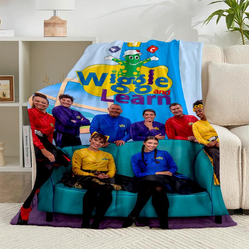 1PC Wiggle And Learn Show Flannel Blanket Gift, Suitable for Both Men And Women, Soft Ideal for Beds And Sofa, Birthday Or Christmas Gift