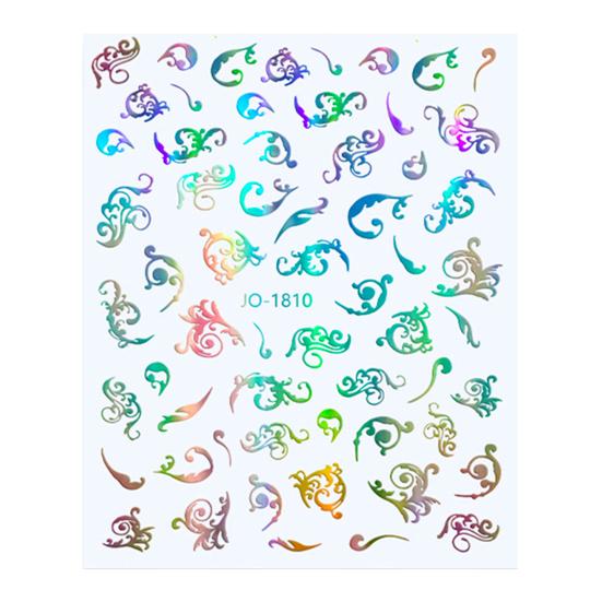 

Отличная наклейка для ногтей с блестящей поверхностью, привлекательный 3D визуальный эффект 10