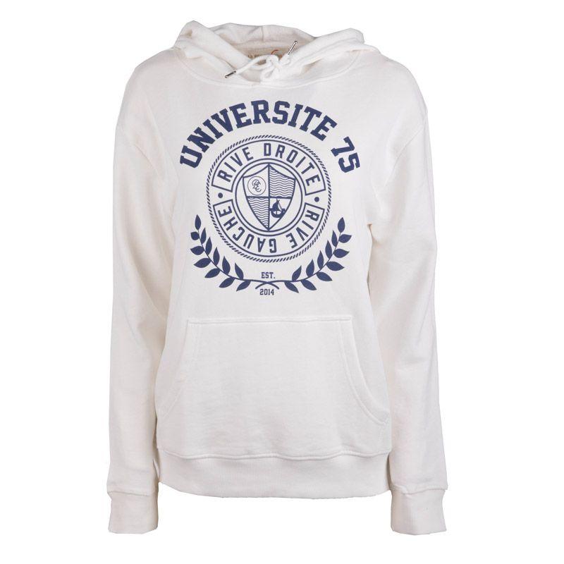 

Толстовка Campus с капюшоном и университетским гербом белый/темно-синий Женщины LA PETITE ETOILE M белый