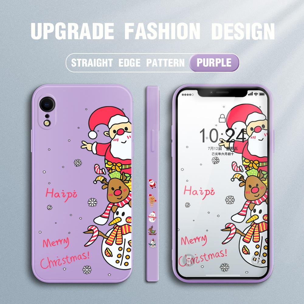 Kreslené vánoční vánoční pouzdro na telefon Redmi Xiaomi POCO Note 10 Pro 9 9A 9T 10C 8 7 11 Lite 5G X3 M3 Square Edge Soft Full Camera Protect Cover Case