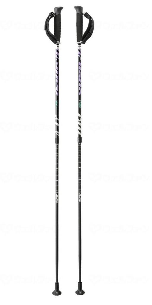 naito (Night Kogei) Made in Japan Aluminum Telescopic Walking Poles, Walking 14, Set of 2, Black, NWP-2141901