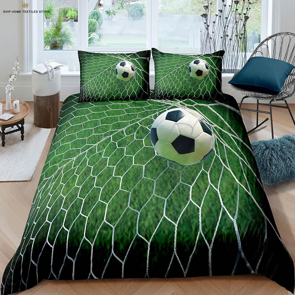 Football 3d Printed Quilt Cover Machine Washable Duvet Cover Bedding Set Quilt Cover Pillowcase Can Be Customized