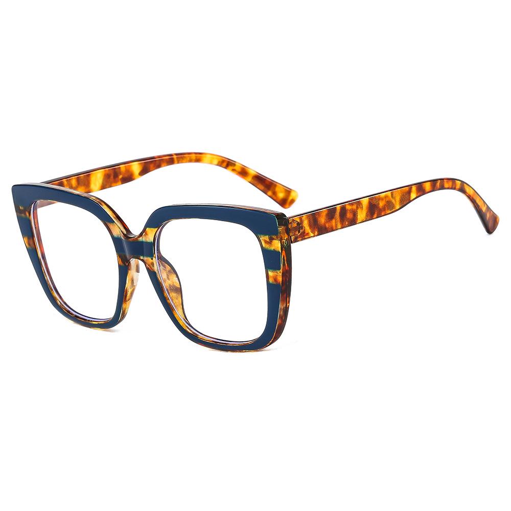 2023 Trendy Leopard Print Women's Large Frame Glasses - Fashionable and Simple Design