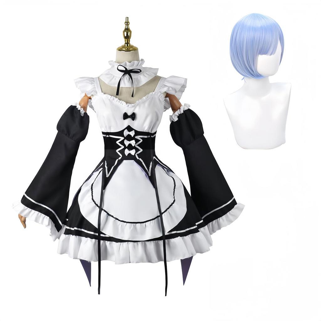 Cosplay Rem Emilia Natsuki Subaru Ram Cosplay Starting Life in Another World Anime Event School Festival Adult Cosplay [NOKIJP] ReZero Costumes,