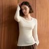 Waiwaiaiem Yy_Crew Neck Slim Basic Top