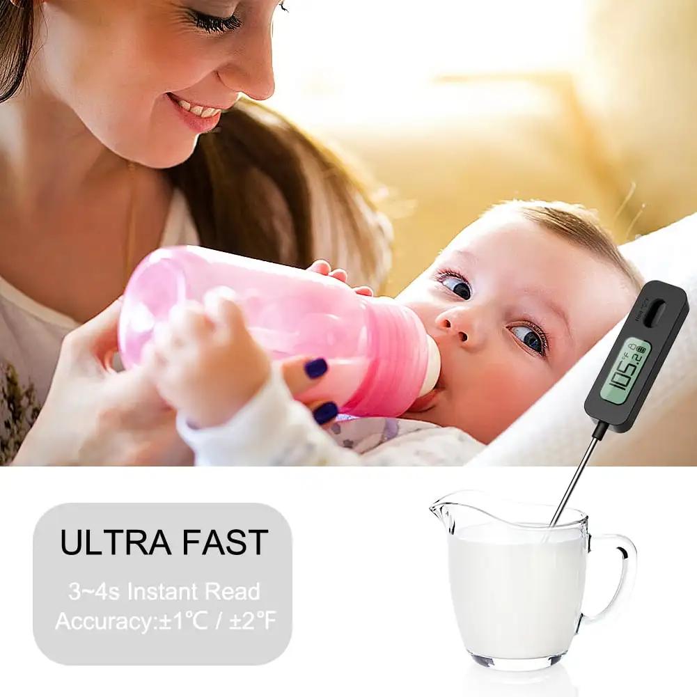 Meat Thermometer Digital Instant Read LCD Screen Roasting Kitchen Thermometer for Food Meat Grill Milk with Magnetic Back