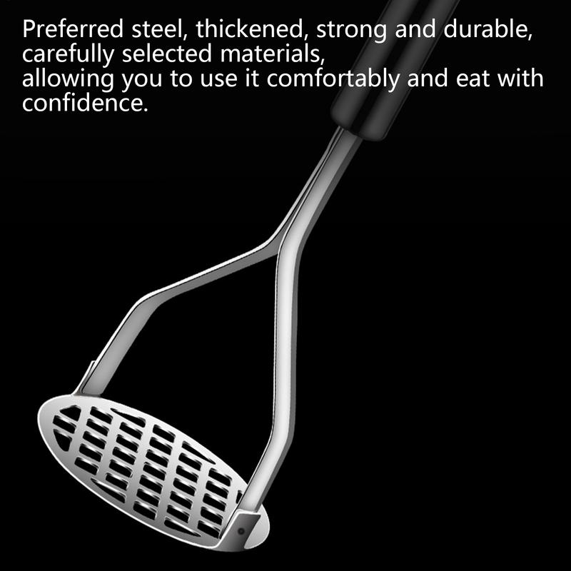 Stainless Steel Potato Smasher Hangable Puree Juice Maker Household Kitchen Gadget Manual Food Masher Utensil For Baby Food