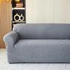 Seersucker Sofa Cover Full Protection Single Double Seat Cushion Pure Color Minimalist Design